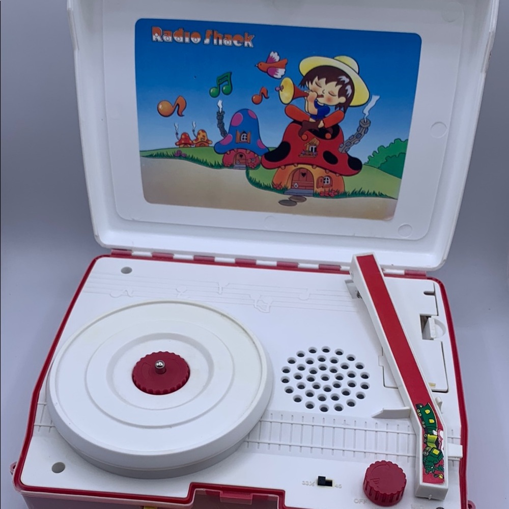 RadioShack Vinyl Record Player 80s Child Mushroom House Trippy TESTED WORKS